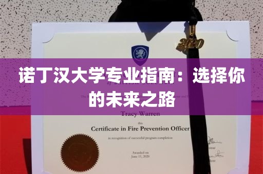 诺丁汉大学专业指南：选择你的未来之路