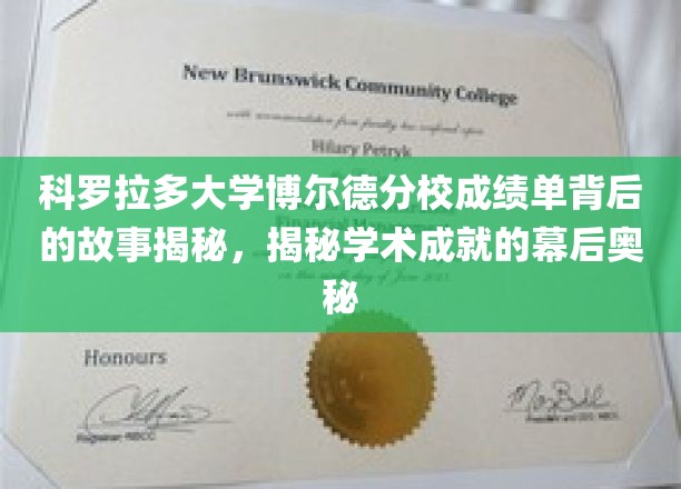 解码科罗拉多大学博尔德分校卓越成绩单的秘密世界