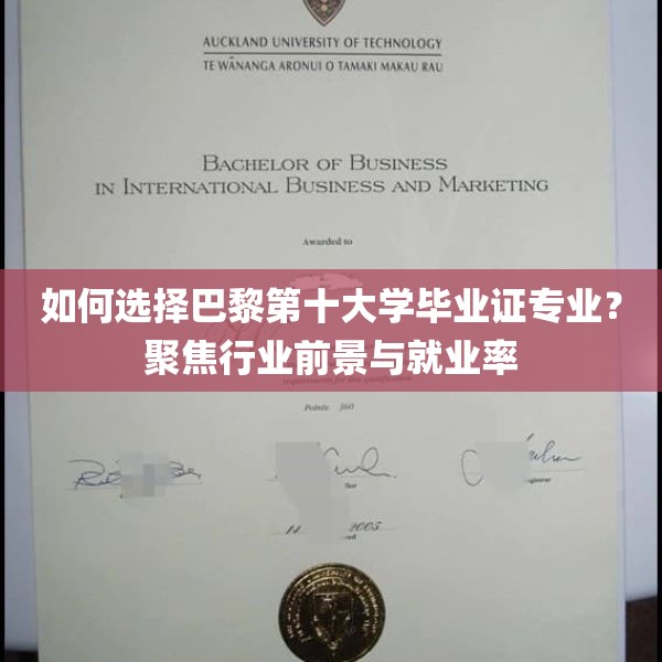 如何选择巴黎第十大学毕业证专业？聚焦行业前景与就业率