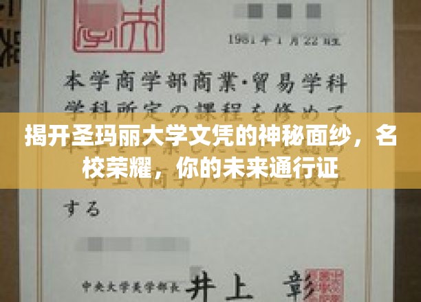 揭开圣玛丽大学文凭的神秘面纱，名校荣耀，开启你的未来征程