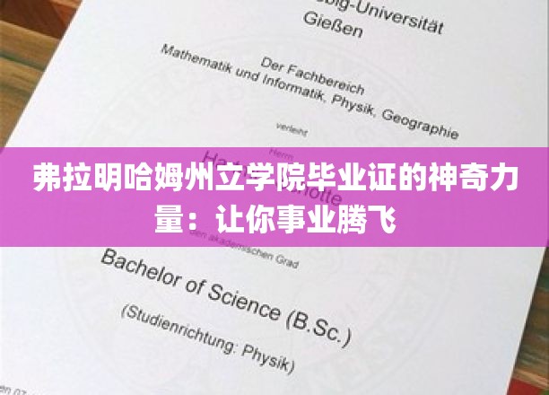 弗拉明哈姆州立学院毕业证的神奇力量：让你事业腾飞