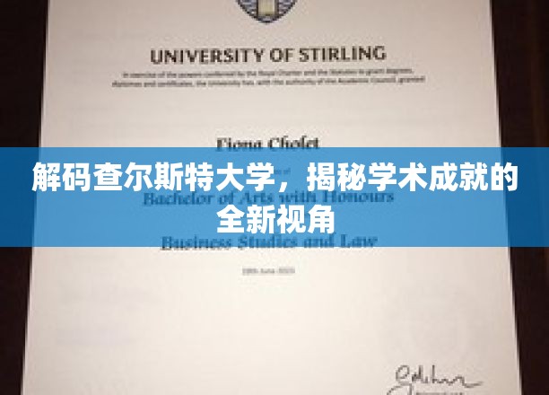 揭开查尔斯特大学学术辉煌的秘密之门