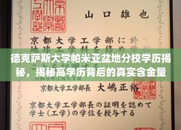 揭秘帕米亚盆地分校高学历光环下的真实价值
