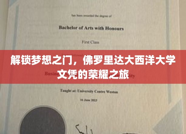 迈入荣耀殿堂，佛罗里达大西洋大学文凭的辉煌启程