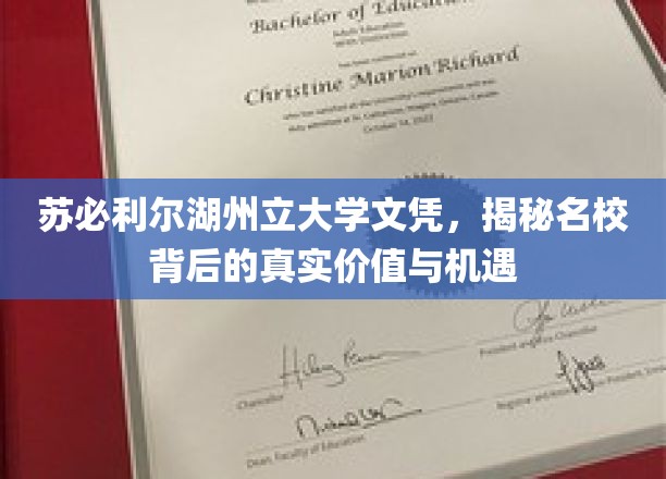 苏必利尔湖州立大学文凭，揭示名校背后的真实价值与机遇