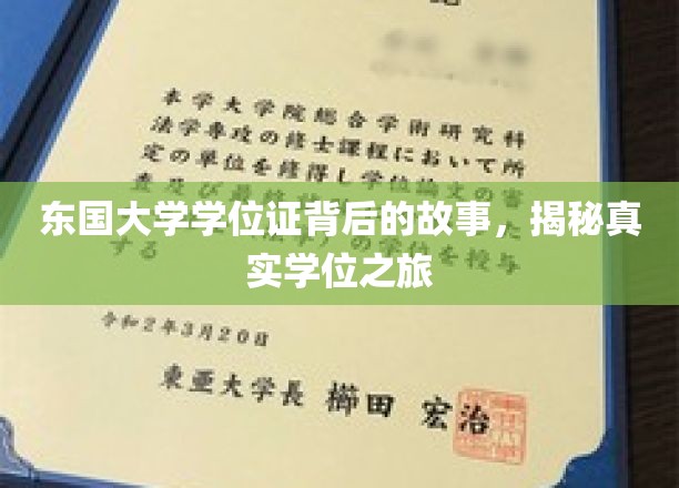 东国大学学位证背后的故事，揭秘真实学位之旅