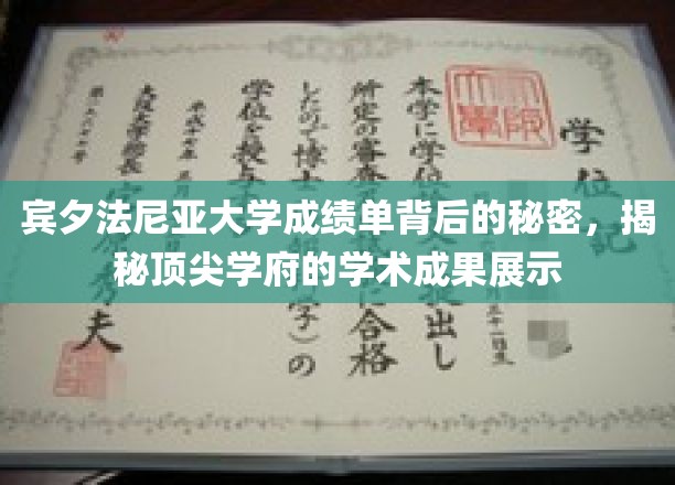 宾夕法尼亚大学成绩单背后的秘密，揭秘顶尖学府的学术成果展示