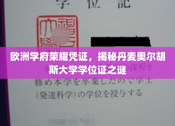 揭秘丹麦奥尔胡斯大学，欧洲名校的荣耀学位证背后故事