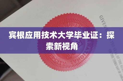 宾根应用技术大学毕业证：探索新视角