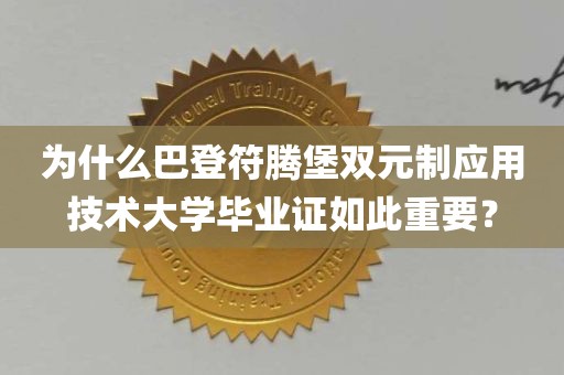 为什么巴登符腾堡双元制应用技术大学毕业证如此重要？