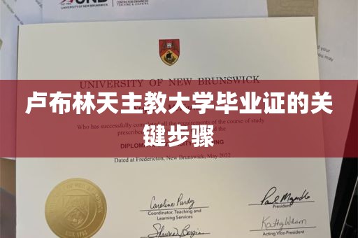 卢布林天主教大学毕业证的关键步骤