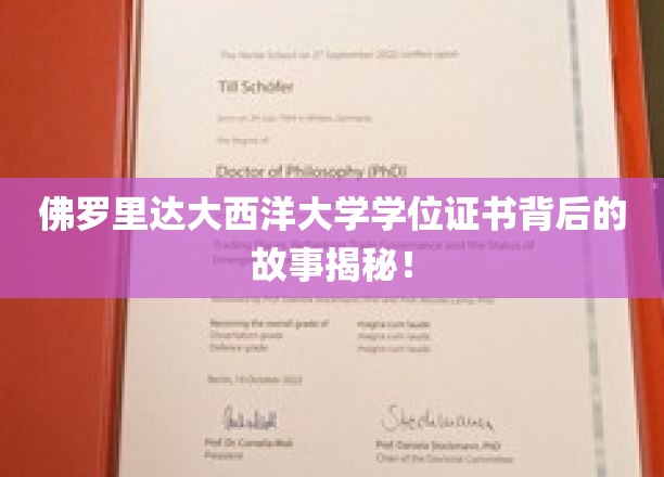 佛罗里达大西洋大学学位证书背后的故事揭秘！