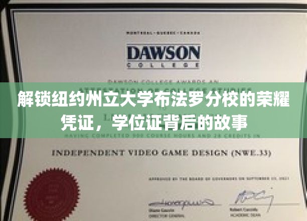 探寻纽约州立大学布法罗分校学位证背后的辉煌印记