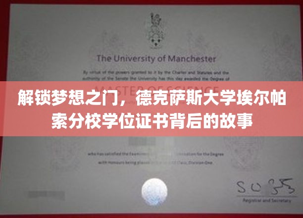 解锁梦想之门，德克萨斯大学埃尔帕索分校学位证书背后的故事