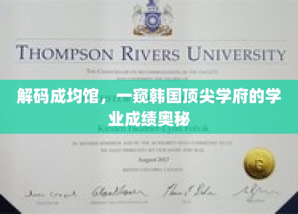 解码成均馆，一窥韩国顶尖学府的学业成绩奥秘