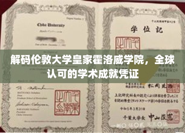 探寻伦敦大学皇家霍洛威学院的卓越教育证书之路