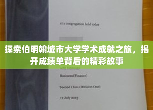 探索伯明翰城市大学学术成就之旅，揭开成绩单背后的精彩故事