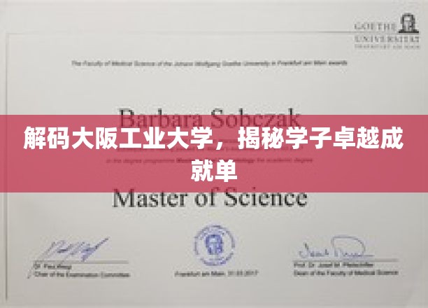 大阪工业大学风采录，一探学子非凡成就之路