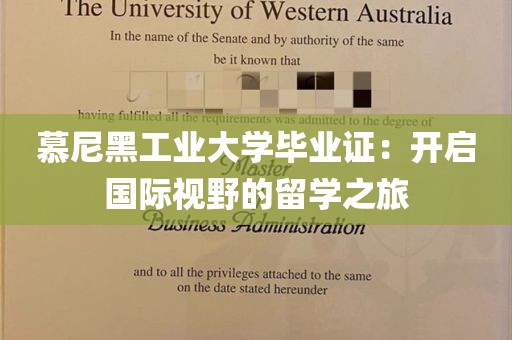 慕尼黑工业大学毕业证：开启国际视野的留学之旅