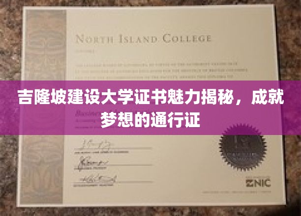吉隆坡建设大学证书，开启梦想之旅的关键钥匙