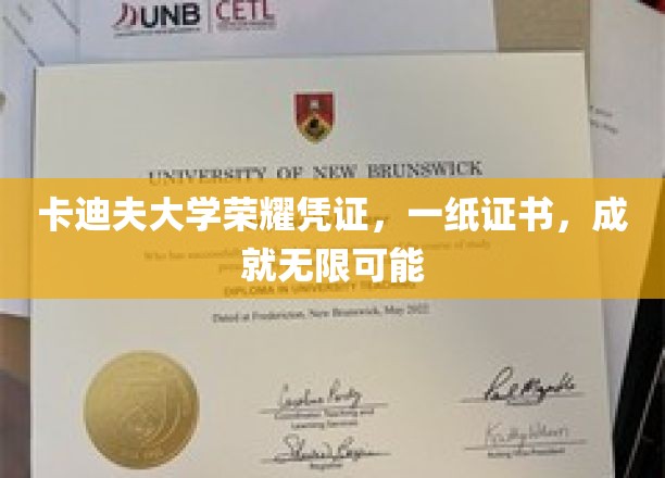 卡迪夫荣耀，一纸证书，开启无限可能的大门
