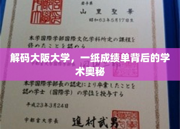 探索大阪大学成绩单，揭秘学术成就背后的秘密世界