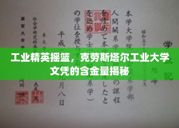 工业精英摇篮，克劳斯塔尔工业大学文凭的含金量揭秘