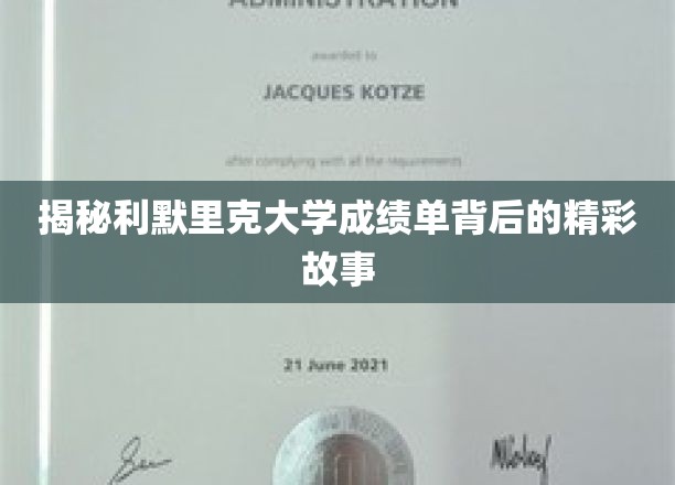 解码利默里克大学成绩单，背后的独特篇章