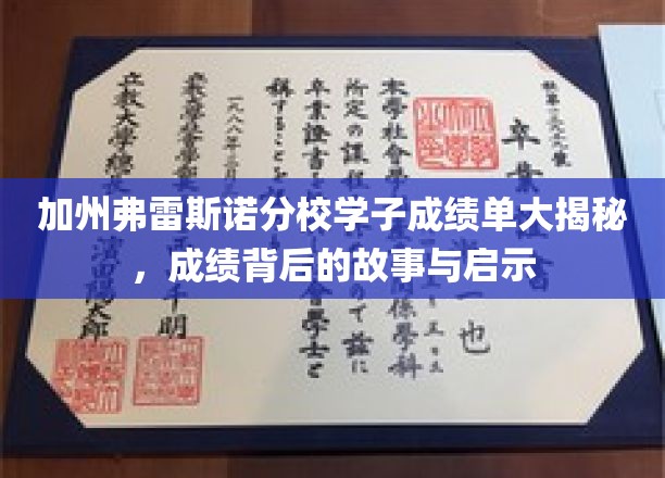 加州弗雷斯诺分校学子成绩单大揭秘：探寻成绩背后的故事与启示