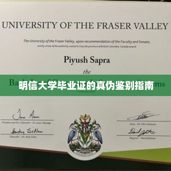 明信大学毕业证的真伪鉴别指南