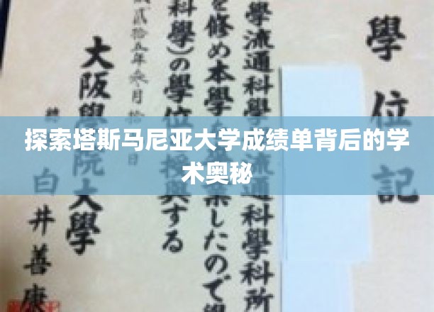 揭开塔斯马尼亚大学成绩单的学术密码