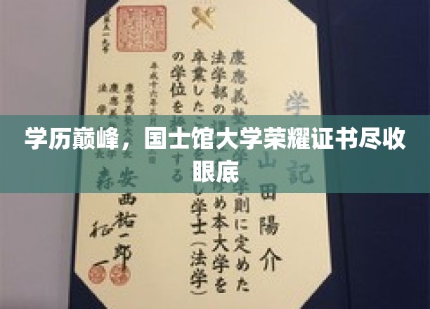 学历巅峰，国士馆大学荣耀证书尽收眼底