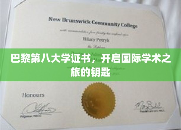 巴黎第八大学文凭，解锁全球学术殿堂之门