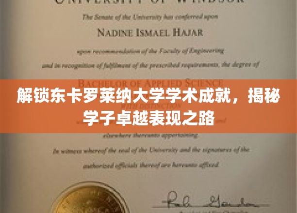 解锁东卡罗莱纳大学学术成就，探寻学子卓越表现轨迹