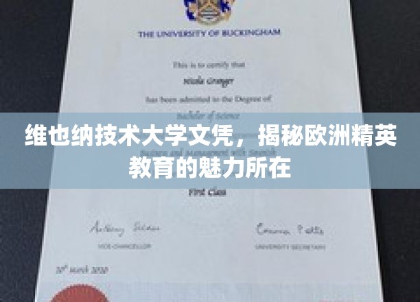 探寻维也纳技术大学文凭背后的欧洲精英教育风采
