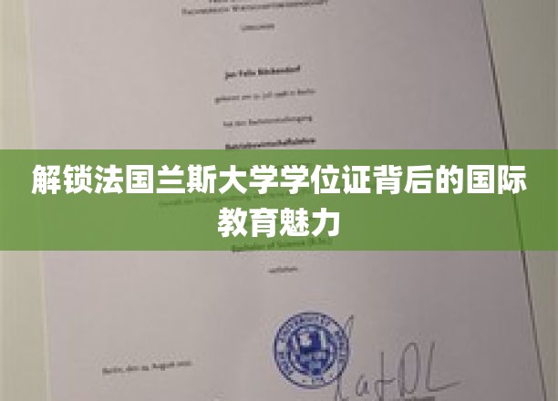 探寻法国兰斯大学学位证的全球教育价值揭秘