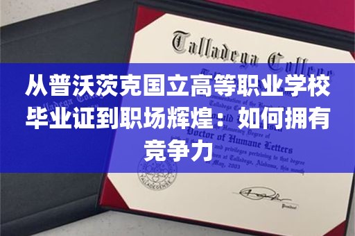 从普沃茨克国立高等职业学校毕业证到职场辉煌：如何拥有竞争力