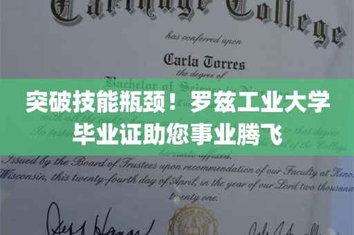 突破技能瓶颈！罗兹工业大学毕业证助您事业腾飞