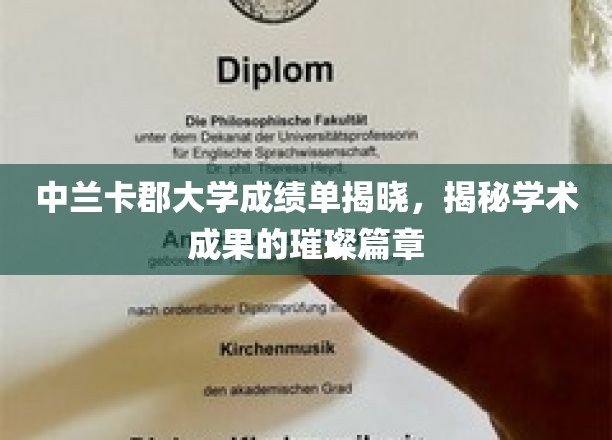 探索中兰卡郡大学成就之光，揭秘非凡学术之旅