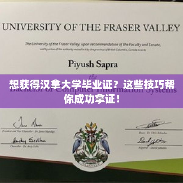 想获得汉拿大学毕业证？这些技巧帮你成功拿证！