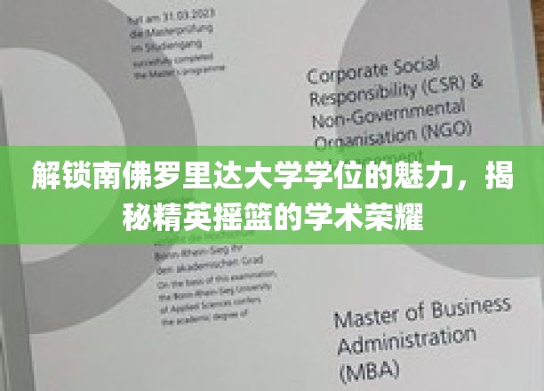 解锁南佛罗里达大学学位的魅力，揭秘精英摇篮的学术荣耀