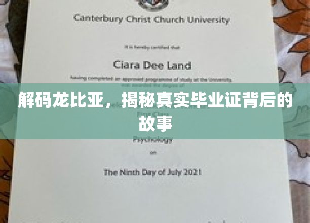 揭开龙比亚毕业证之谜，一场学历背后的传奇之旅