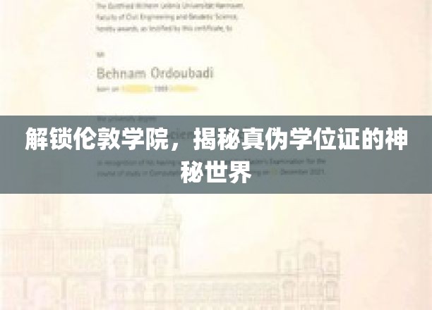 探寻伦敦学院学位证背后的秘密，真假难辨的学位证江湖