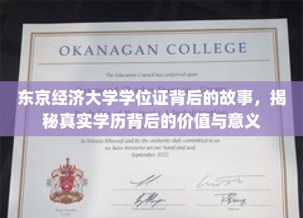 东京经济大学学位证，探寻学历背后的非凡价值与深刻内涵