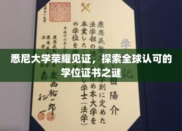 悉尼大学学位证书背后的全球认可奥秘揭晓