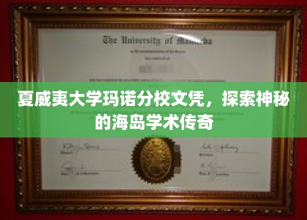 夏威夷玛诺分校，揭秘海岛上的学术秘境与文凭传奇
