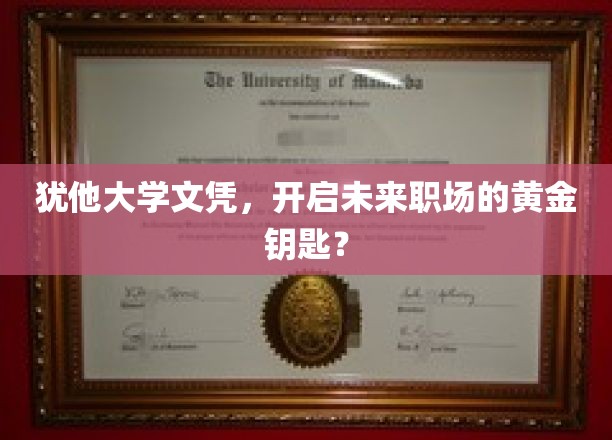 犹他大学文凭，解锁职场金钥匙的秘密通道