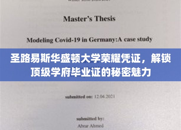 解码圣路易斯华盛顿大学毕业证，探寻顶级学府的荣耀印记