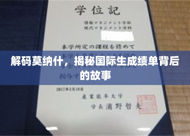 揭开莫纳什国际生成绩单的神秘面纱