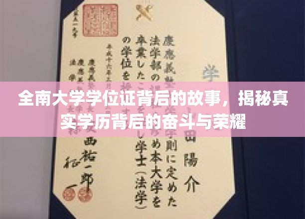 全南大学学位证背后的故事，揭秘真实学历背后的奋斗与荣耀